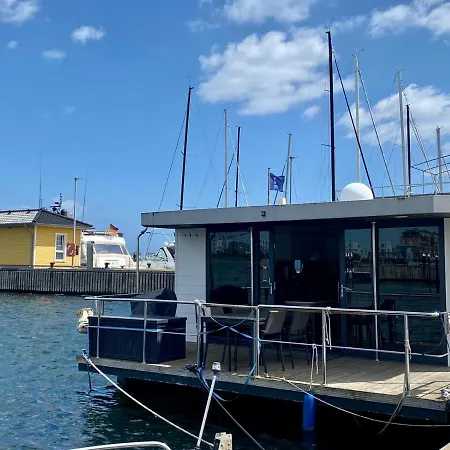 Hausboot Ferienhaus Captains Boat Kappeln Exterior foto